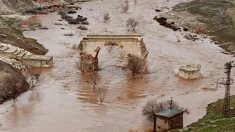 Araban'da Yağışlar Su Seviyesini Artırdı
