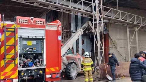 Mardin'de Mısır Kurutma Tesisinde Yangın