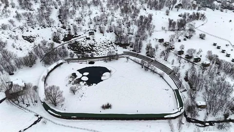 Yüzen Adalar Karla Kaplandı