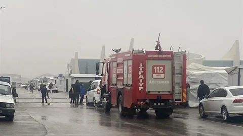 Adıyaman'da Konteyner Kentte Yangın