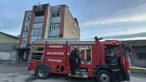 Karabük'te Dairede Yangın Çıktı