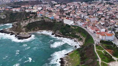İstanbul'da Şile Sahili'nde Fırtına Etkisi