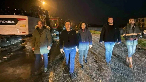 Muğla'da Gece Boyu Yağmur Mücadelesi