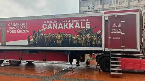 Çanakkale Savaşları Mobil Müzesi Aliağa’da Sergilendi