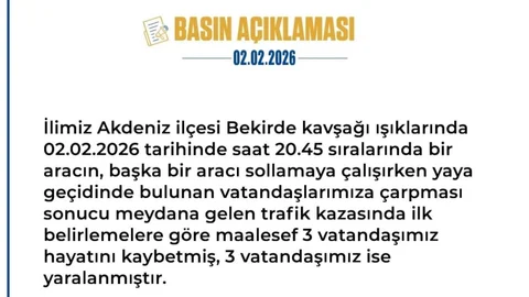 Valilik Acı Bilançoyu Açıkladı! Bekirde Kavşağı’nda 'sollama' Dehşeti: 3 Ölü, 3 Yaralı!