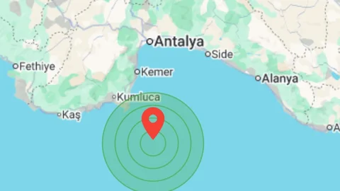 Akdeniz'de 3.2 Büyüklüğünde Deprem