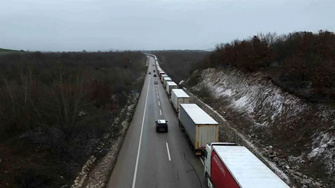Edirne'de Tır Kuyruğu Sorunu