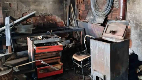 Bolu'da Demir Doğrama Dükkanında Yangın Çıktı