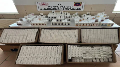 Konya'da Kaçak Parfüm Ele Geçirildi