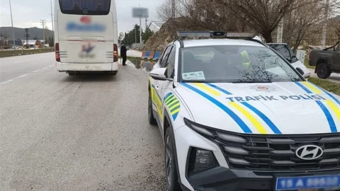 Burdur'da Otobüs Hız İhlali Ceza Aldı