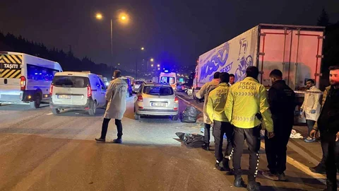 Başakşehir TEM Otoyolu'nda Motosiklet Kazası