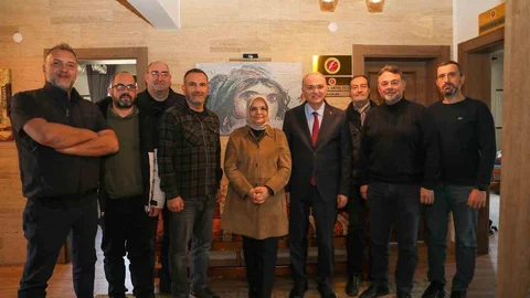 Düzce'de Gazetecilere Destek Ziyareti