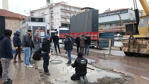 Alaca'ya Dev LED Ekran Kuruldu