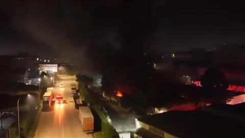 Bursa'da Tekstil Fabrikası Yangını