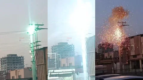 Tarsus Kalburcu Köprüsü'nde Elektrik Direği Bomba Gibi Patladı!