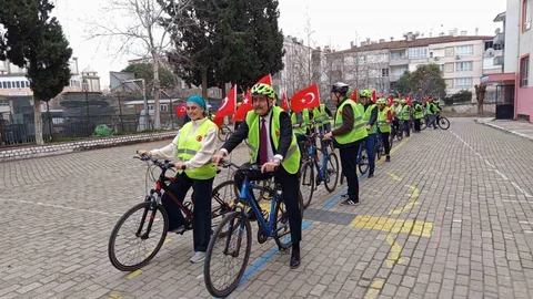 Aydın'da Bayrak İçin Pedal Çevirildi