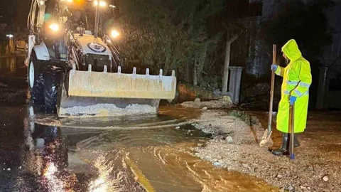 Muğla'da Yağış Sonrası Müdahale