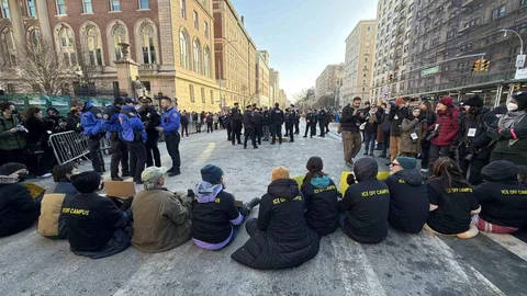 Columbia Üniversitesi'nde Protesto Gösterisi