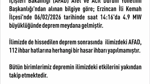 Elazığ'da Deprem Bilgilendirmesi