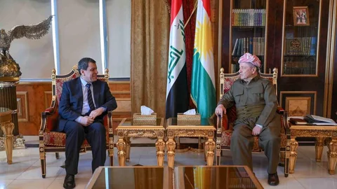 KDP Başkanı Barzani, SDG Elebaşıyla Görüştü