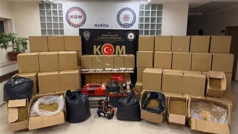 Manisa'da 1 Milyon Makaron Ele Geçirildi