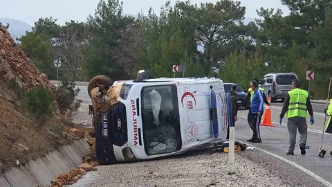 Fethiye'de Ambulans Kazası