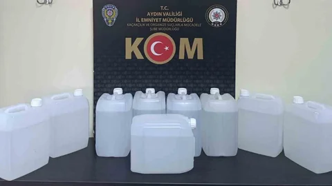 Aydın'da 45 Litre Etil Alkol Ele Geçirildi