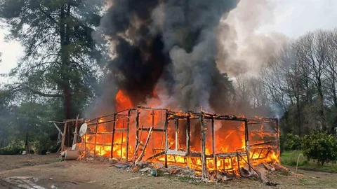 Muğla'da Hasır Ev Yangını