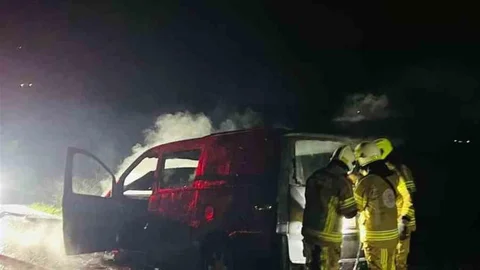 Bursa'da Araç Yangını Meydana Geldi