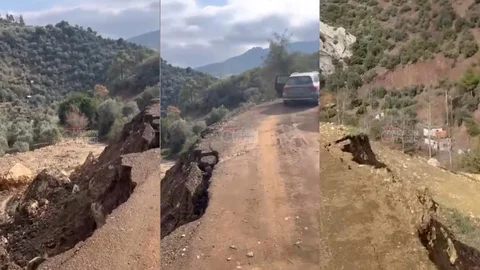 Çamlıyayla Kisecik Kanyonu Güzergahında Toprak Kayması: Sürücülere Uyarı, Yol Daraldı