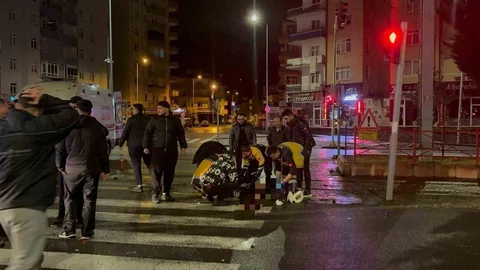 Kayseri'de Motosiklet Kazası