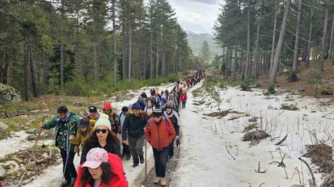 Beyşehir’de Karda Doğa Yürüyüşü Etkinliği