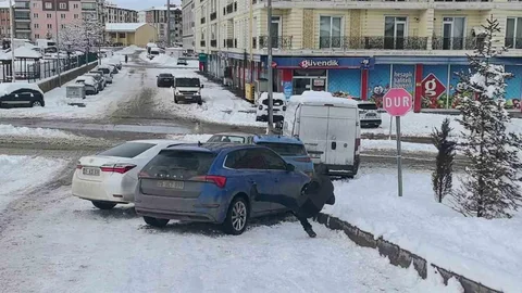 Erzurum'da Zincirleme Kaza Meydana Geldi