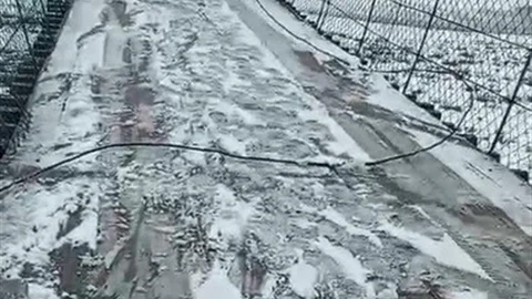 Kars'ta Asma Köprüde Korku Dolu Anlar