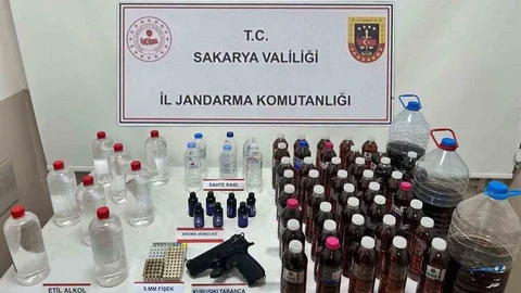 Sakarya'da Sahte Alkol Operasyonu