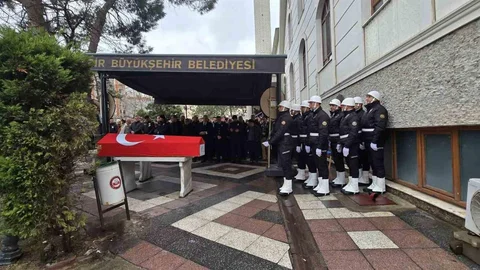 Polis Memuru Murat Saçan Son Yolculuğuna Uğurlandı
