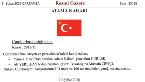 Son Dakika! Kabine’de Değişiklik: Adalet ve İçişleri Bakanları Değişti
