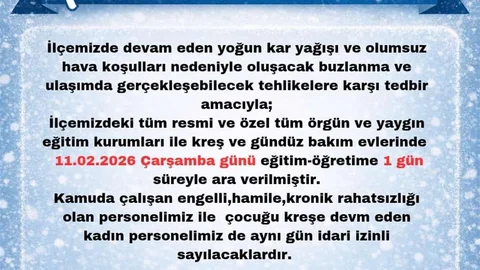 Karlıova'da Eğitime Ara Verildi