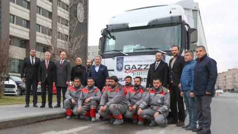 Melikgazi'den Gazze'ye Yardım Tırları
