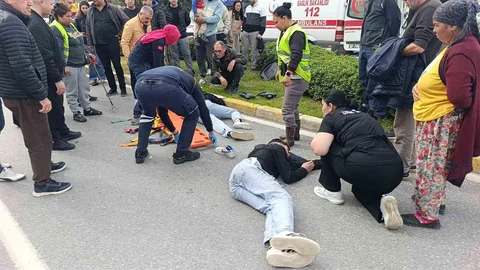 Kamyonet Geri Manevra Yaparken Motosikletle Çarpıştı