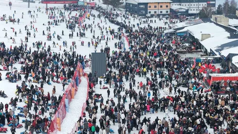 Erciyes Kayak Merkezi'nde Ziyaretçi Rekoru