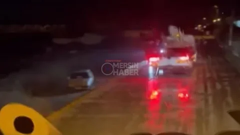 Tarsus’ta Araç Sulama Kanalına Uçtu!