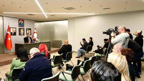 KKTC Cumhurbaşkanı Erhürman Açıklama Yaptı