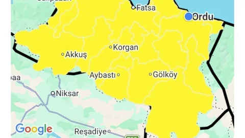 Ordu’da Fırtına Uyarısı Yapıldı