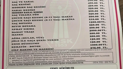 Kayseri'de Berber Ücretlerine Zam Yapıldı