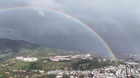 Aydın'da Gökkuşağı Görüntüsü