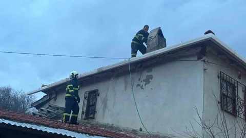 Bilecik'te Baca Yangını Çıktı