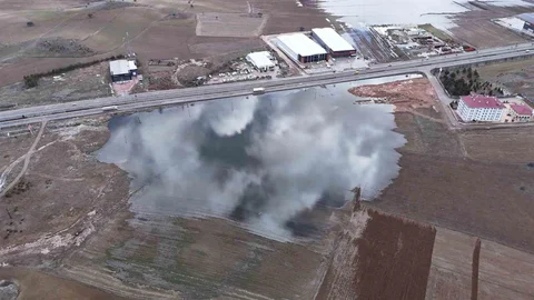 Sivas'ta Tarım Arazileri Göl Oldu