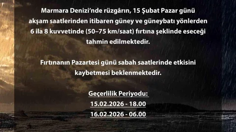 Bursa'da Fırtına Uyarısı Yapıldı