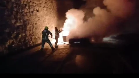 Mudanya'da Araç Yangını Meydana Geldi